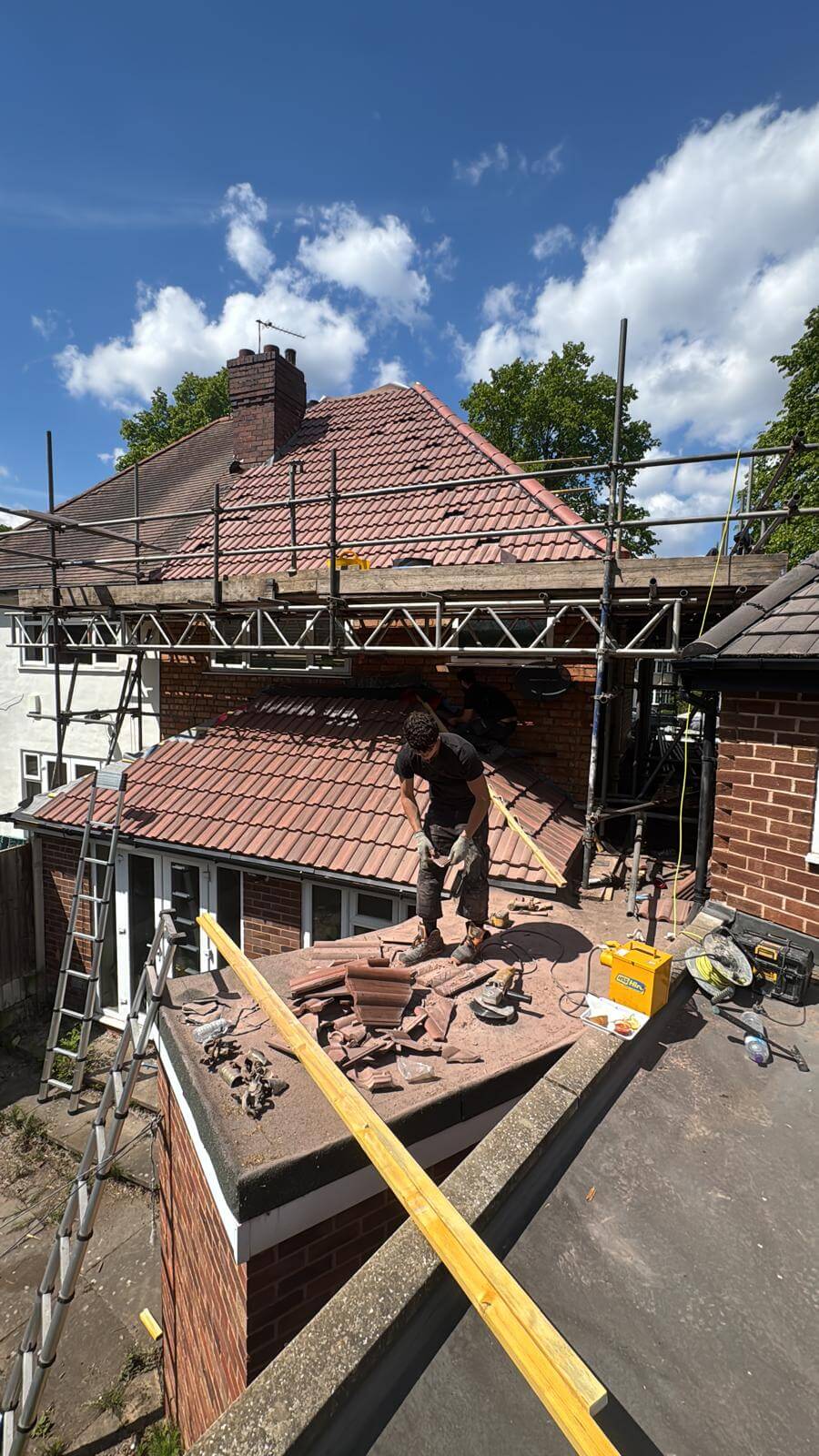 New_Tiled_Roof_Garden_Your_Space_Innovations_Roofing_&_Building_Services_Ltd New tiled roof viewed from the garden