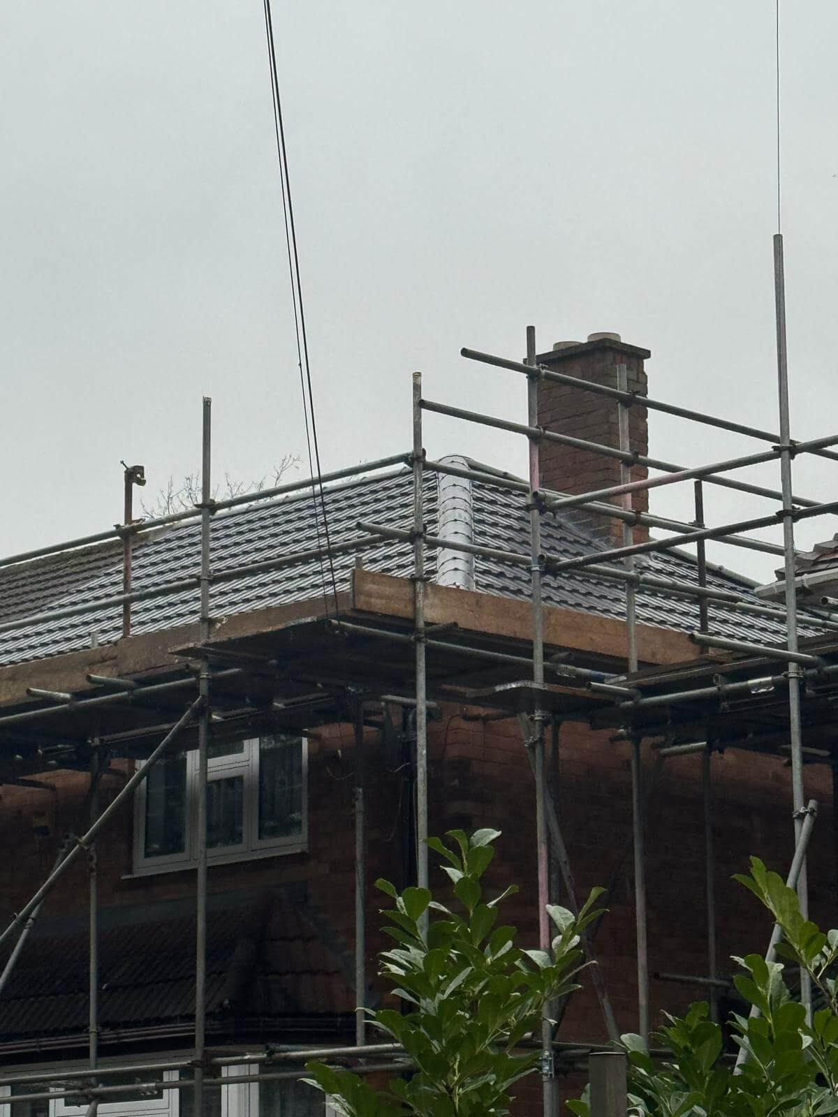 New_Tiled_Roof_Scaffolding_Pitched_Roof_Your_Space_Innovations_Roofing_&_Building_Services_Ltd Pitched roof replacement with scaffolding